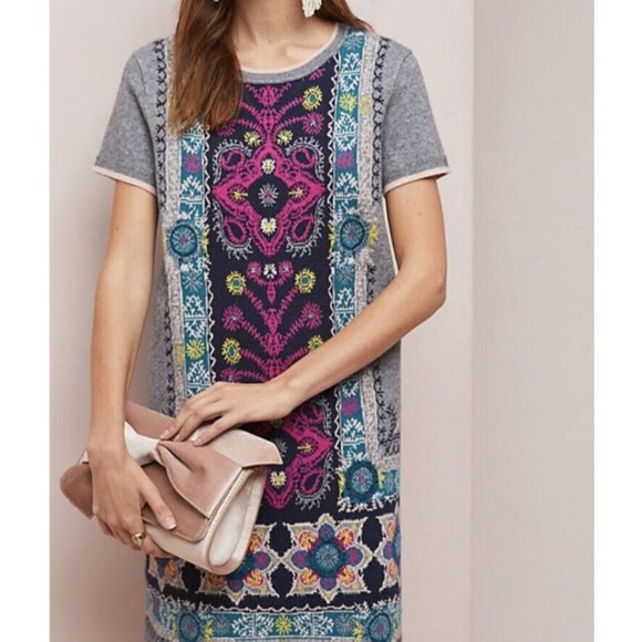 Anthropologie ~ Akemi + Kin Kaleidoscope Knit Sweater Dress - Picture 1 of 11